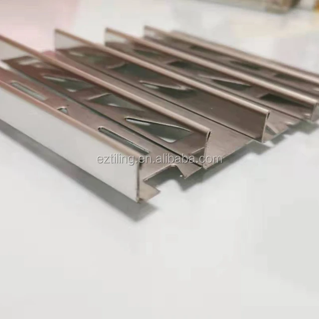
Decorative line color Metal trim strip L Shape Stainless Steel Tile Trim for hotel 
