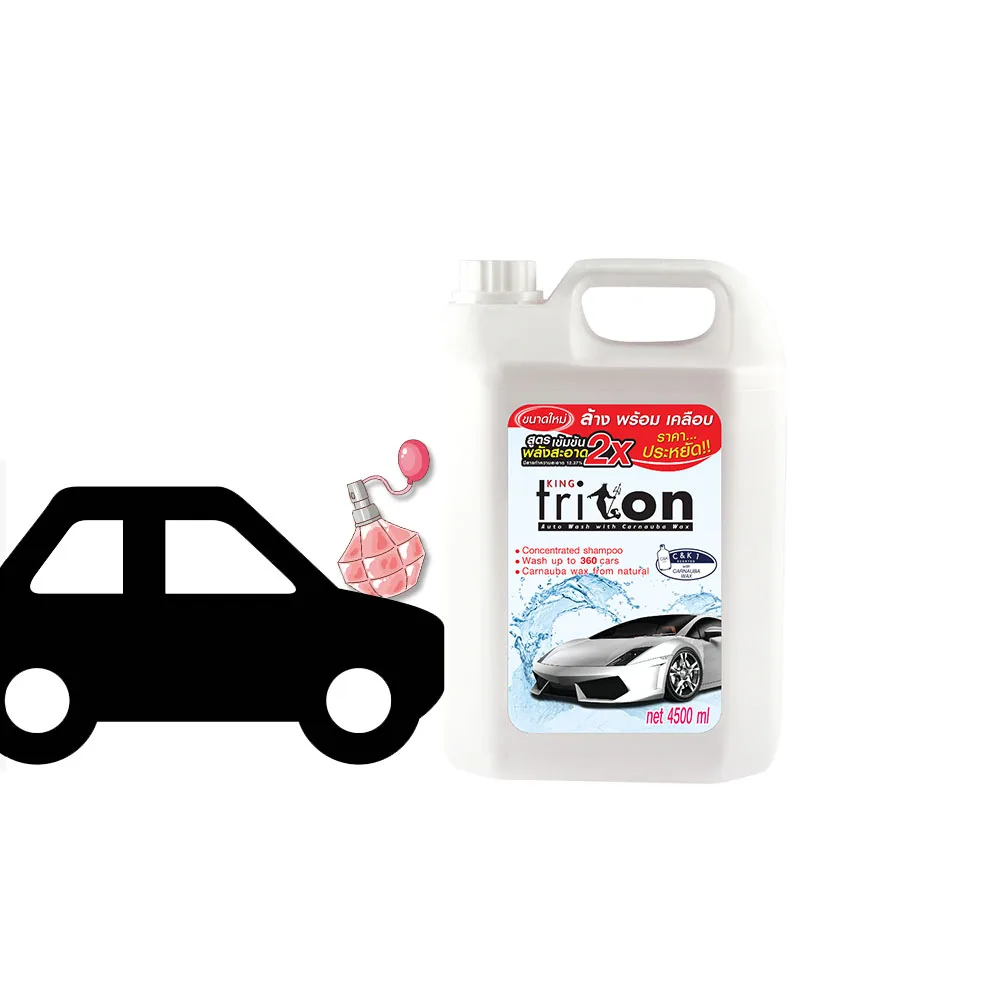 King Triton Concentrated Shampoo with Carnauba Wax for Car Wash Shop Wash up to 360 cars Big Size 4500ml Ozone Fresh Scented