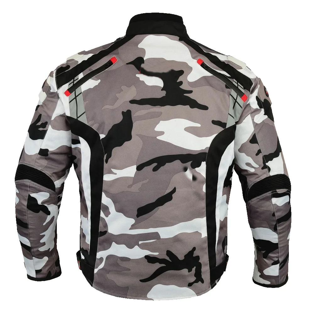 Cardura motorbike jackets Made with High Quality 600D Cardura. Complete CE Approved Body Armor in Back, Elbows & Shoulders.
