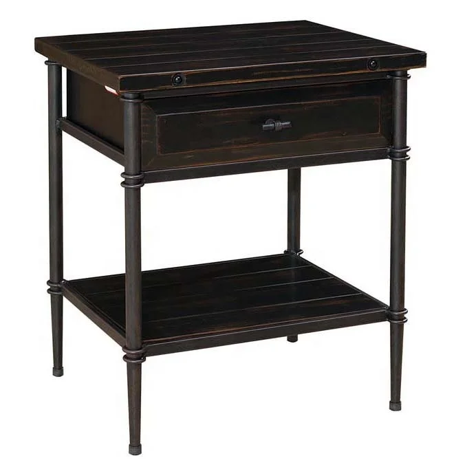 ANTIQUE VINTAGE RETRO WOODEN/IRON CABINET W/1 DRAWER