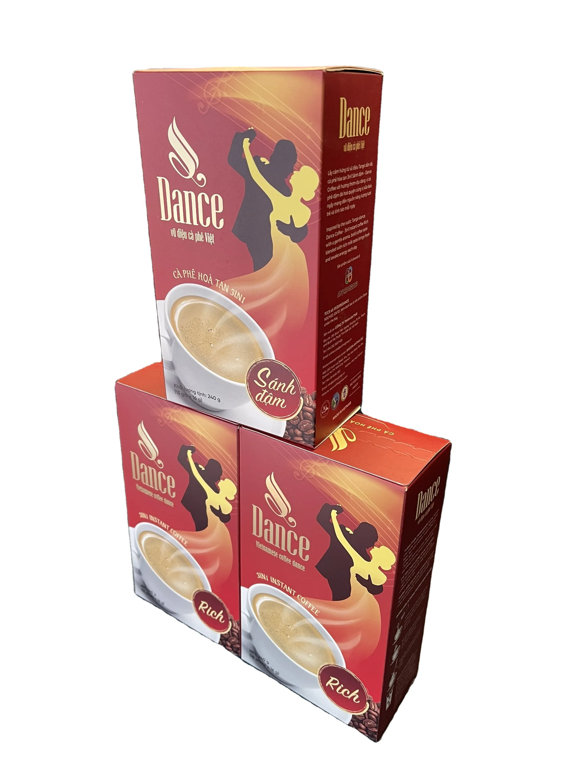 Wholesale Instant Coffee Mix 3 in 1 Powder Mellow Taste With Sugar And Non - Dairy Creamer Made in Viet Nam
