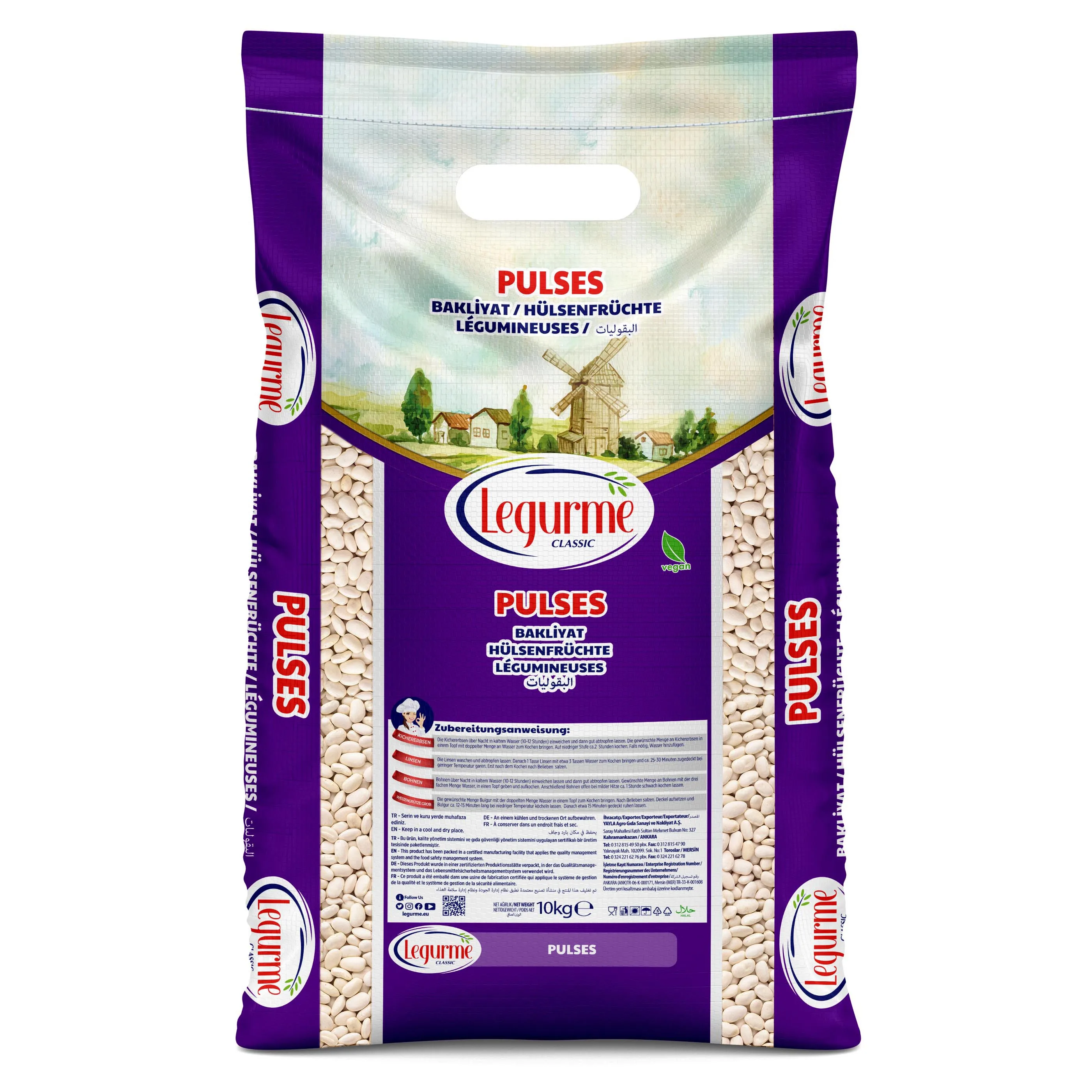 Legurme High Quality Best Price 10 Kg White Beans | Shelf Life 24 months | Dry Product | Custom Packaging  | Made in Turkey |