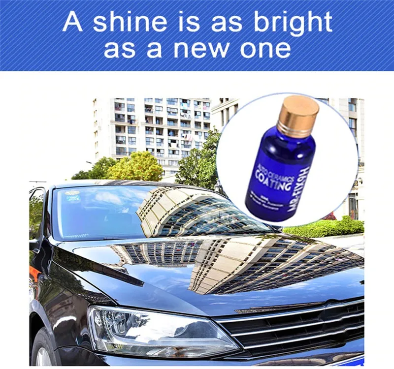 9H Car Liquid Ceramic Coat Super Hydrophobic Glass Coating Set Polysiloxane and Nano materials Car Polish
