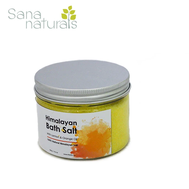 Гималайская соль для ванны с эфирными маслами/пластиковые банки спа-скраб соли ванны/Органическая