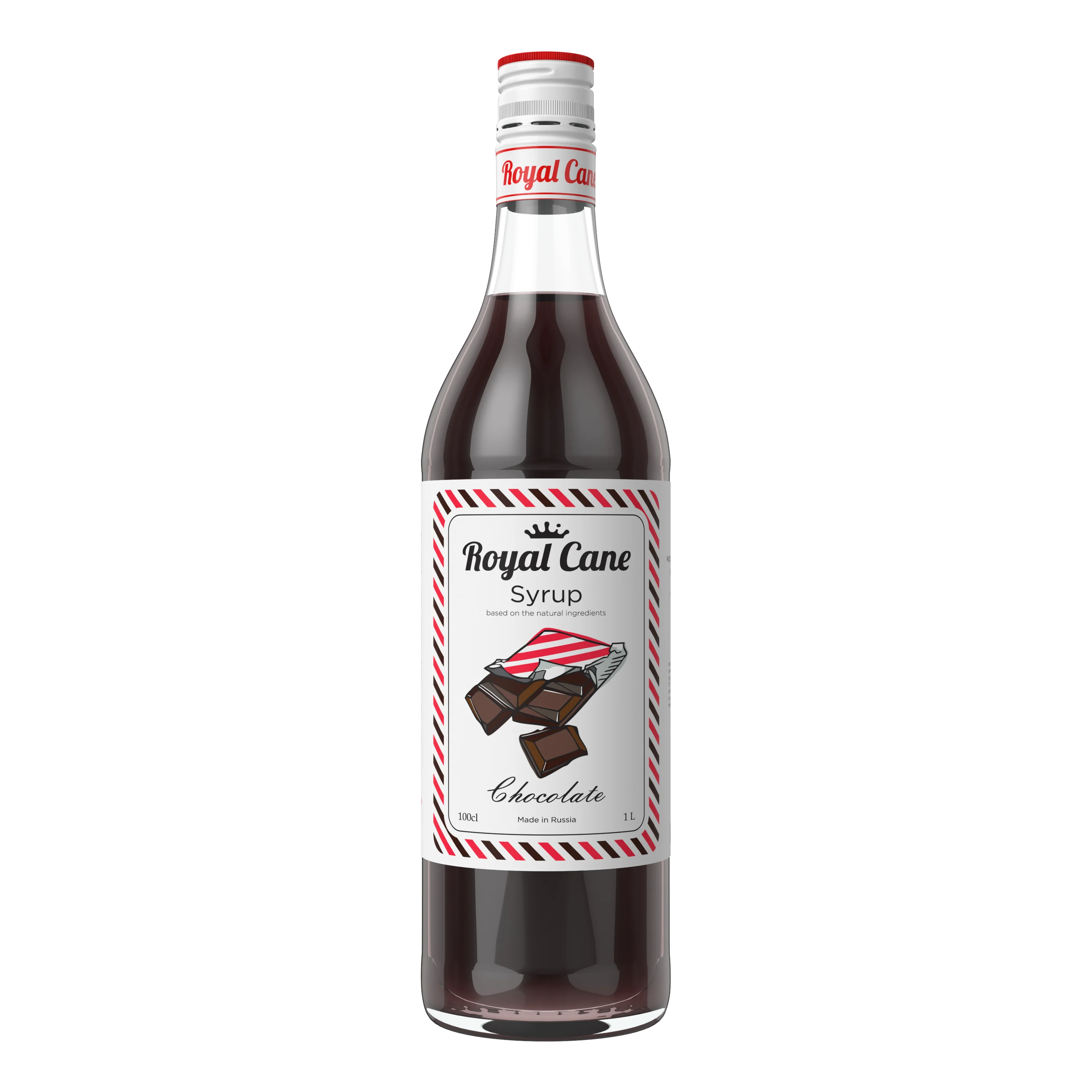 
Great quality cane sugar syrup Chocolate flavour for drinks 1l glass bottle, syrup 