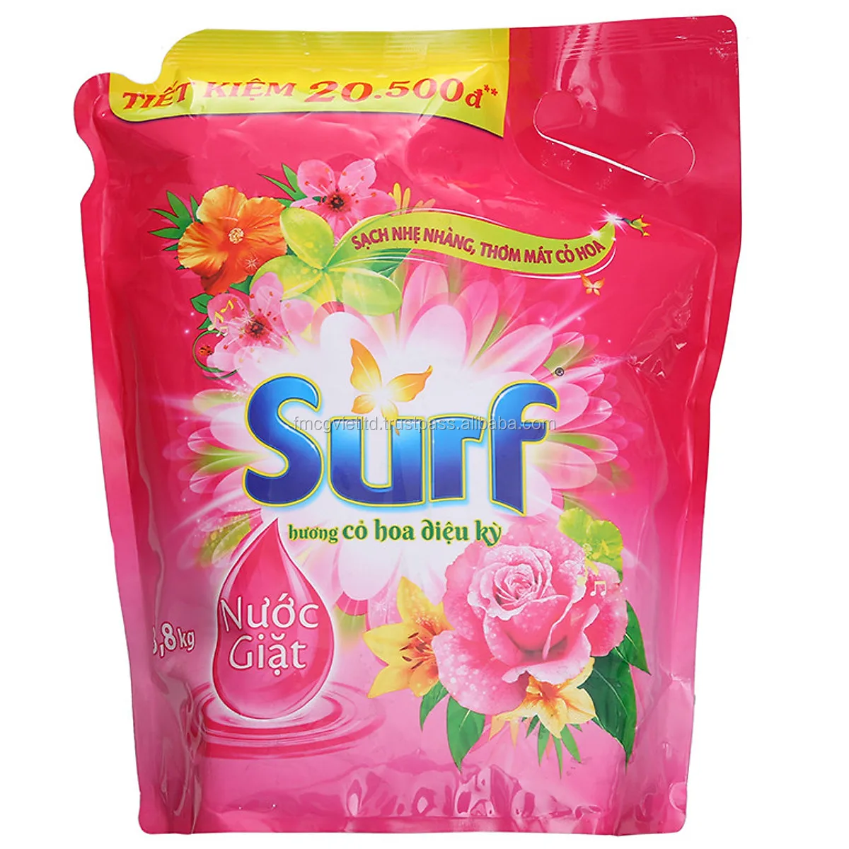 Surf Laundry Detergent Liquid Magic Flower Pouch 3.8kg X 3 - Wholesale Cheap Price
