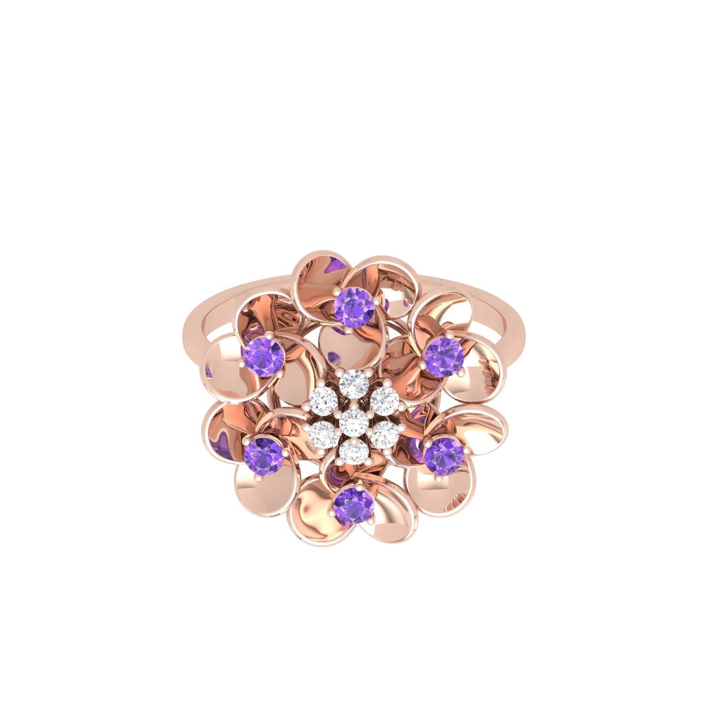 Минималистский синий сапфир кольца из 14-каратного золота с кольцо 14K желтого IJ-SI натурального алмаза