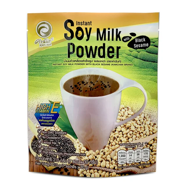 
Thailand Food Grade 210g Organic Instant Soy Milk Powder With Black Sesame 