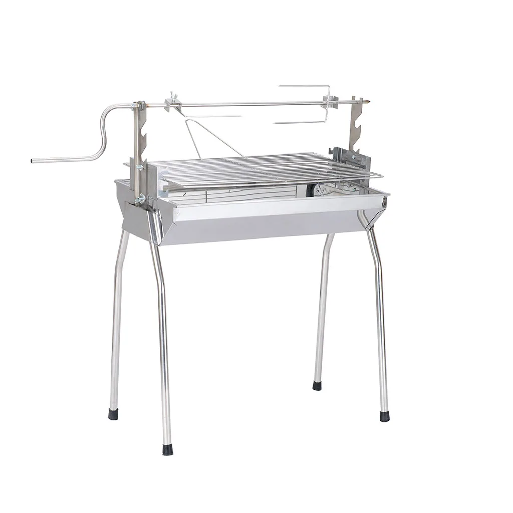 
 Вращающийся гриль из нержавеющей стали, уличный гриль для барбекю, уголь по конкурентоспособной цене  