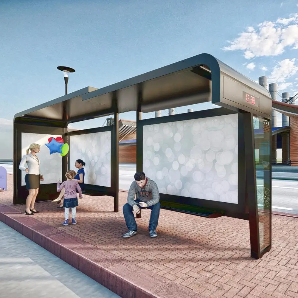 
New Aluminium Bus Shelter / Advertising MUPI Lightbox 