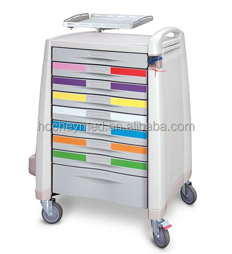 mobile abs emergency trolley hospital crash cart medical trolley price