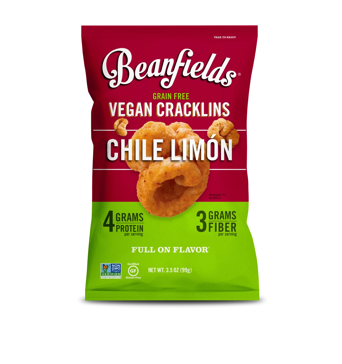 
Meat Crisps Beanfields Chile Limon Vegan Grain Free Cracklins 3.5oz Case Made In USA 