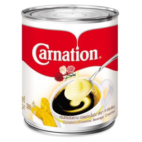 
Milk Carnation Sweetened Condensed Non-dairy Creamer 388 g x 6 Cans Origin Thailand 