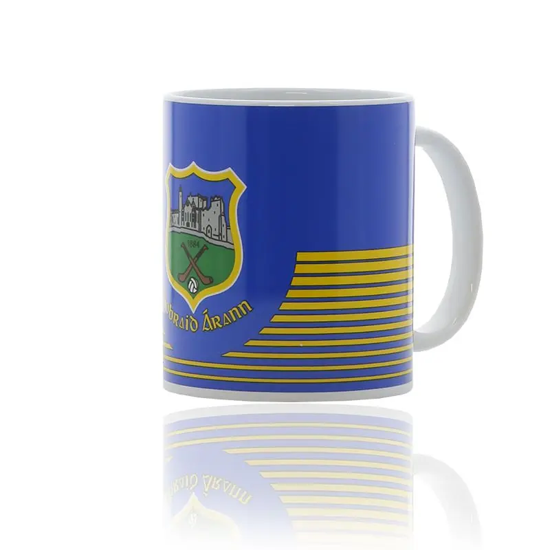 GAA Gaelic Hurling Personalized Gift fashion Italian French ceramic coffee mugs with spoon thick porcelain