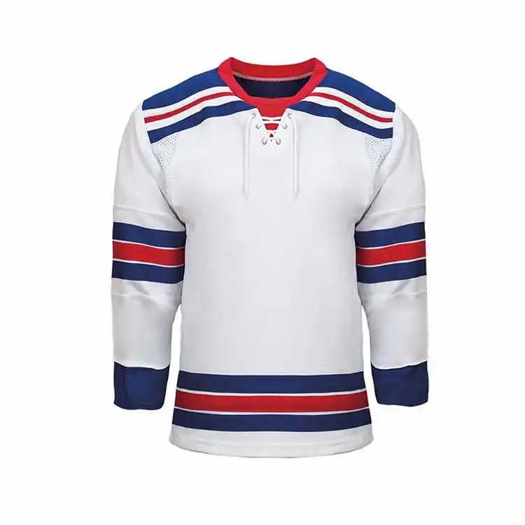 Best Selling Ice Hockey Jersey Unisex In Black Color With Stripes Design OEM