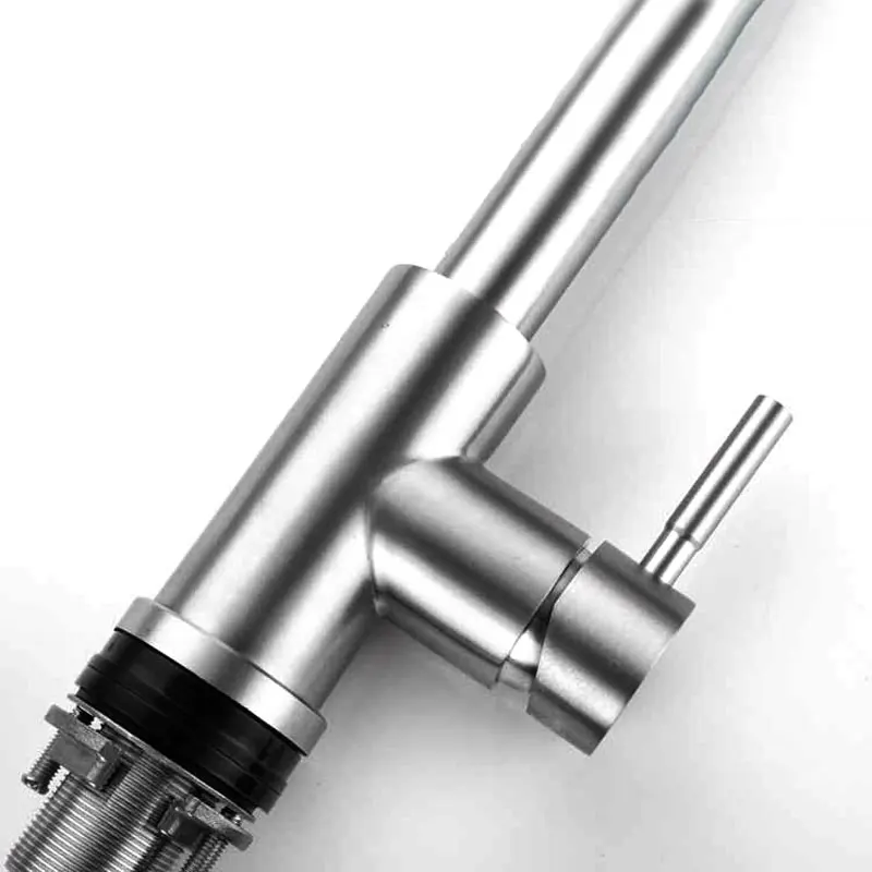 Brushed Nickel Kitchen Faucet Single Hole Pull Out Spout Kitchen Sink Mixer Tap Stream Sprayer Head Chrome