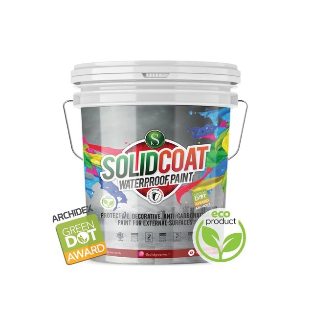 
SOLIDCoat Paint 5L Protective, Decorative, Anti-Carbonation Coating for Interior and Exterior Surfaces 