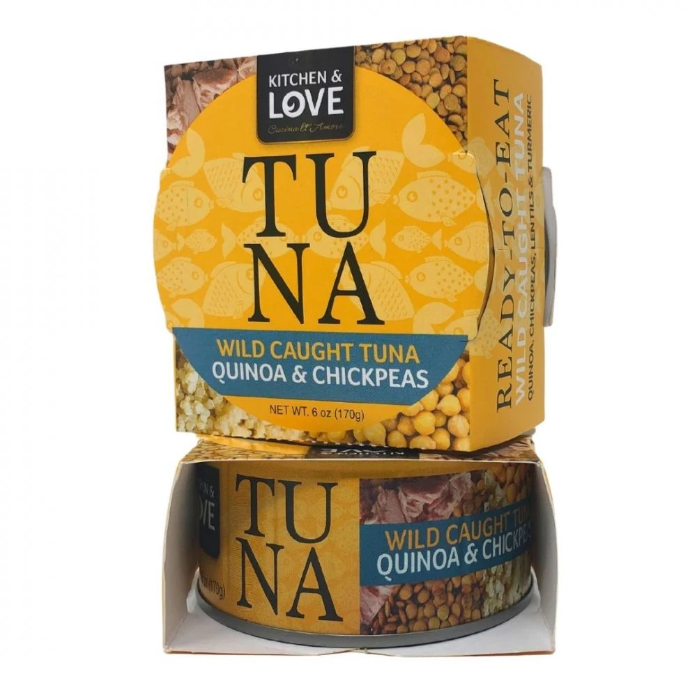 
RTE Tuna Meal - Quinoa & Chickpea Ready To Eat Food Source Of Protein Healthy Omega-3 Easy Open Lid 