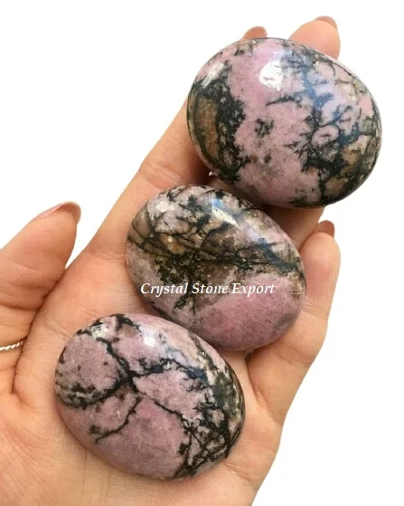 Rhodonite Palm Stone High Quality Gemstone Palm Stone - Wholesale Natural Palm Stone