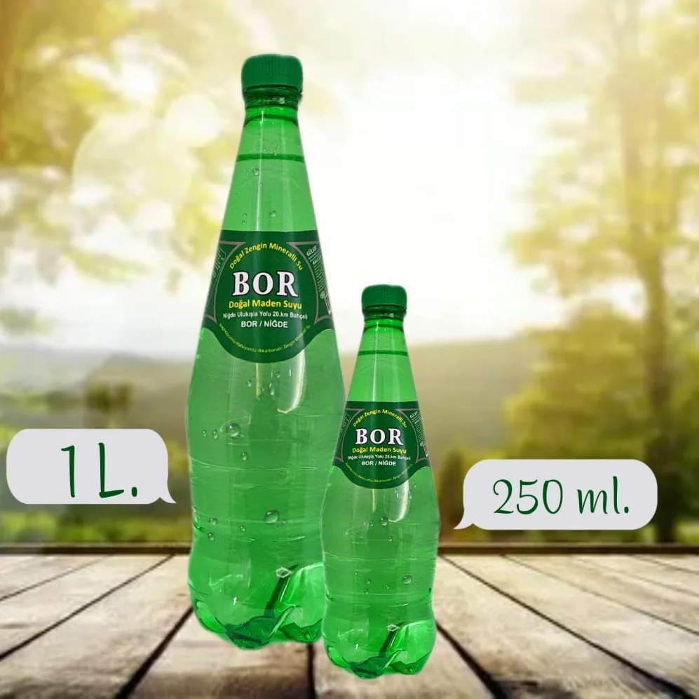 sparkling natural mineral water (1 liter plastic bottles, 6-pack) turkish origin