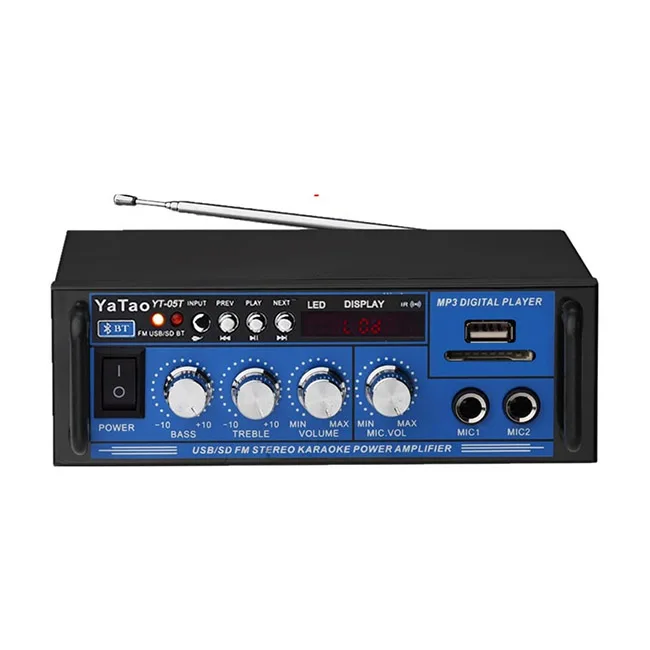 YT USB/SD FM стерео аудио мини усилитель мощности синий цвет поддержка морской доставки и воздушной транспортировки