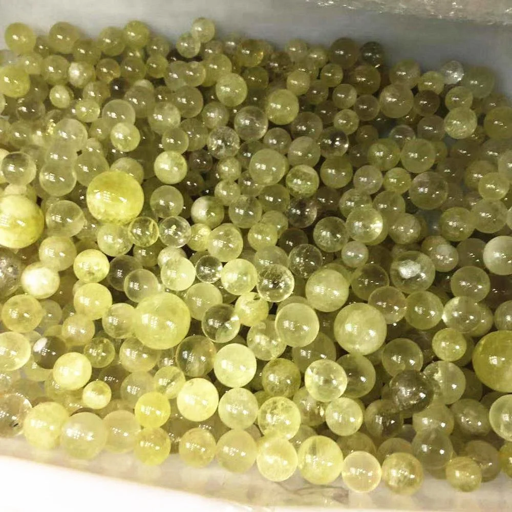 Natural High Quality gemstone quartz small crystal bead citrine ball