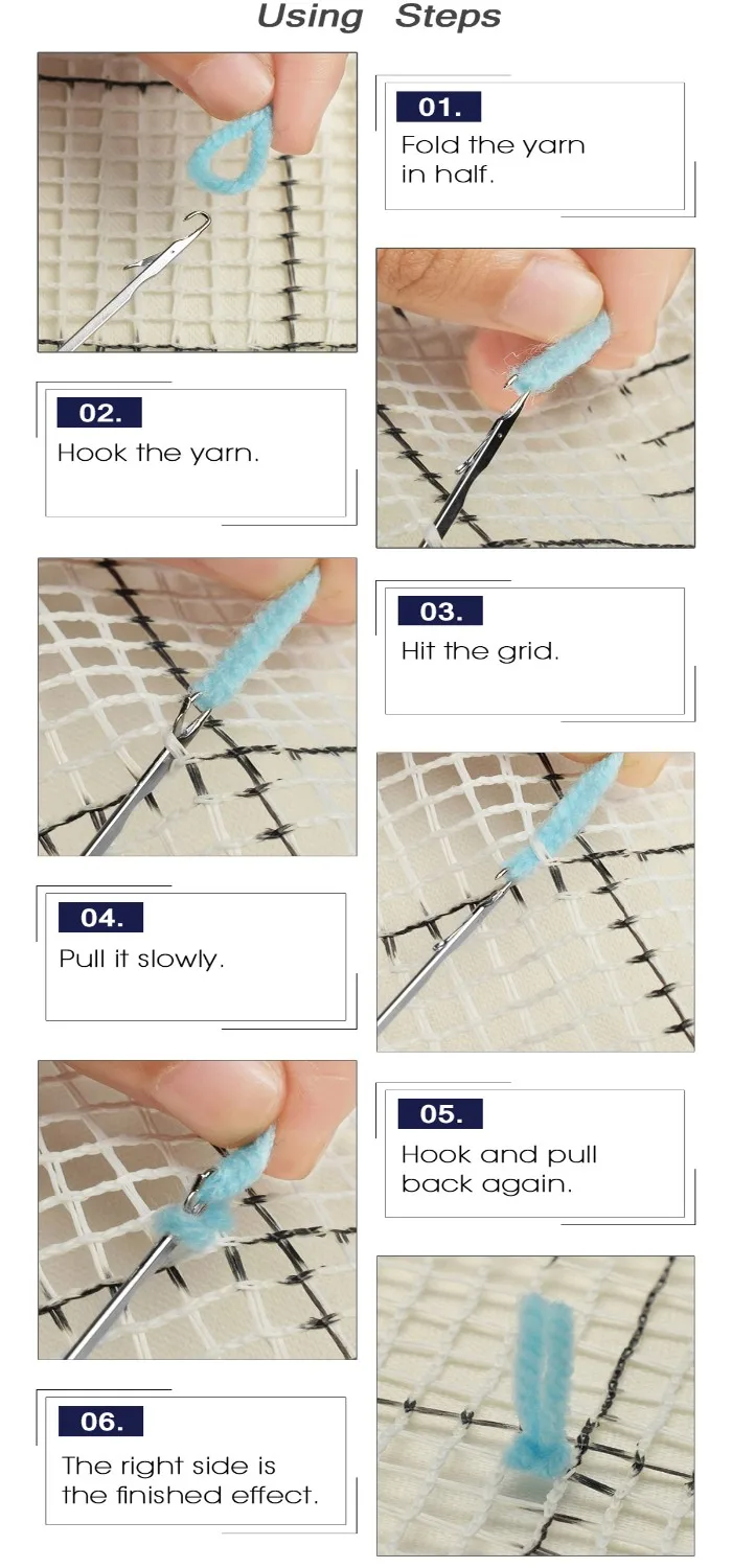 Latch hook Cartoon horse embriodered mats Unfinished Embroidery Pillowcase Crocheting Kit Rug Yarn cushion Needlework carpet