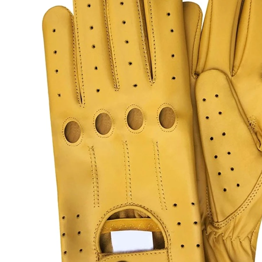 Перчатки из натуральной кожи для мужчин и женщин Роскошные зимние варежки вождения