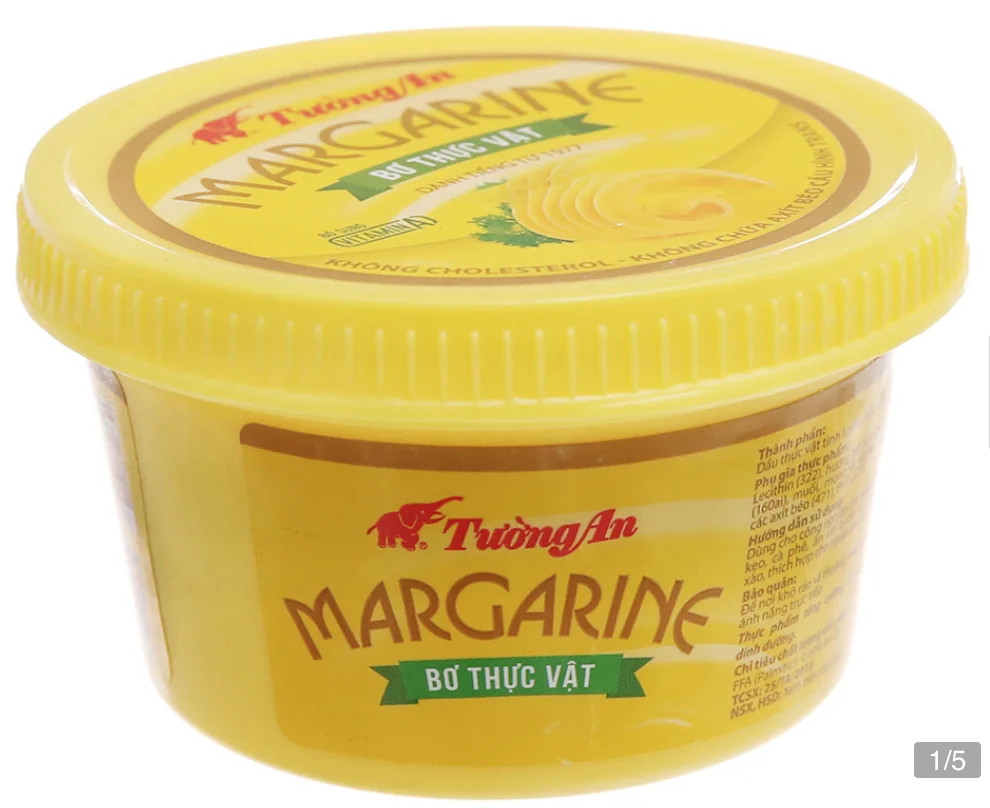 
Margarine canned fats Refined vegetable oil 
