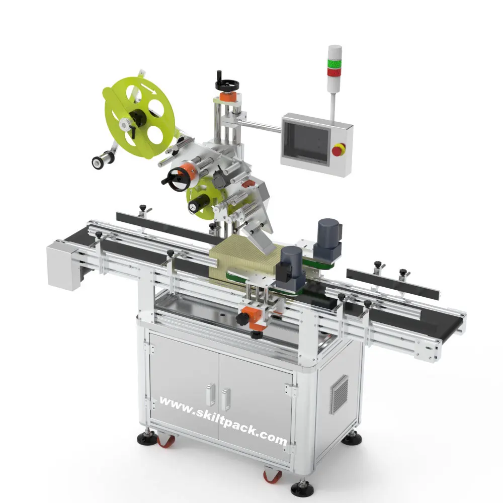 SKILT Automatic Sticker box carton bag Top Surface Labeling Machine