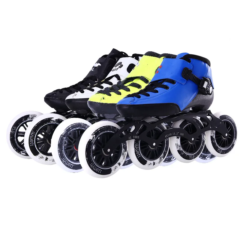 
Brand Skataing Shoes pu Wheels 100/110/125mm Carbon Fiber Speed Roller Skates Inline Professional 
