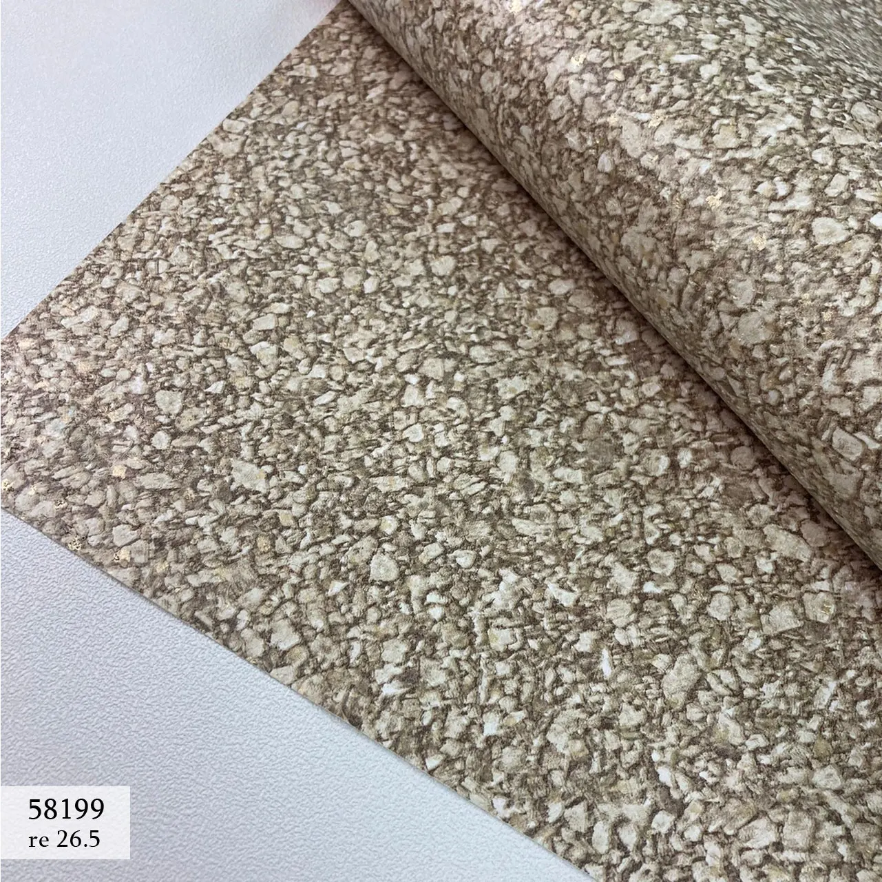 Stone Pebble Grindstone Marble Golden Silver Interior Design Decoration Stable Quality Fire Resistance Wallpaper