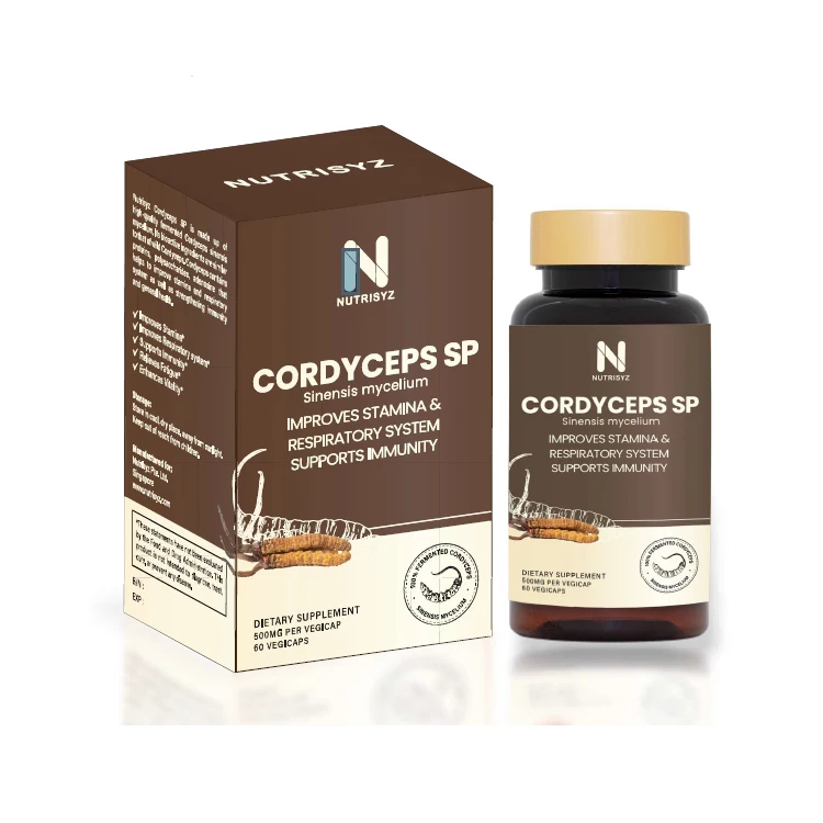 High Quality 100% Fermented Health Beneficial Cordyceps SP Sinensis Mycelium Capsules