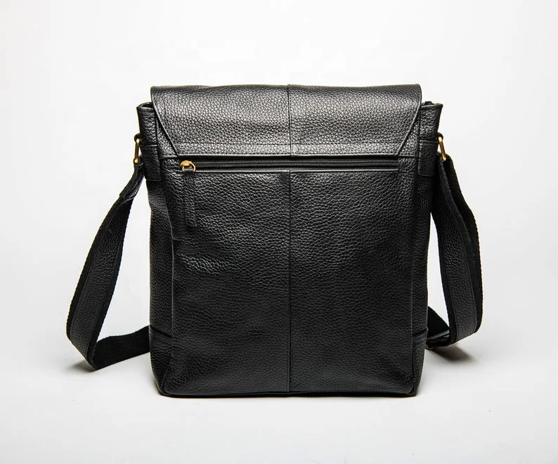 Leather Messenger Bag Men Full Grain Cross body Travel Personalized Satchel For Monogram Tablet  HHD-0053