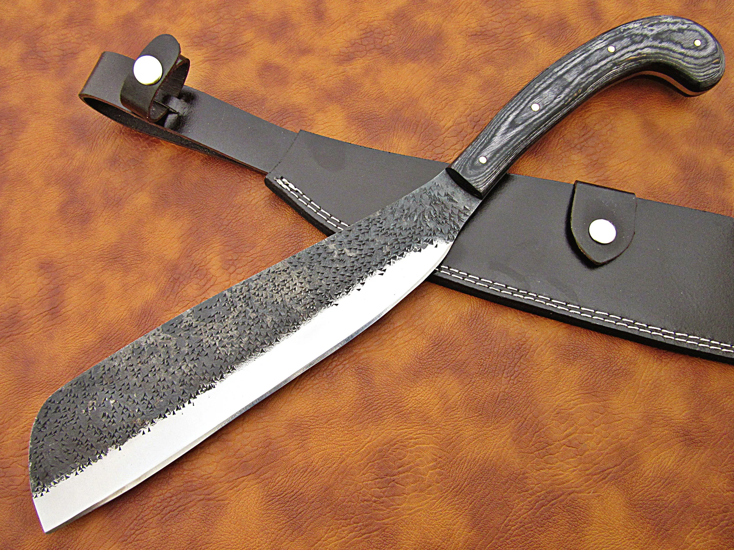 100% Высокое качество стяжная муфта из углеродистой стали мачете/кемпинга выживания на открытом воздухе нож с деревянной ручкой натуральная кожа высокое оболочка SCW-M-0014