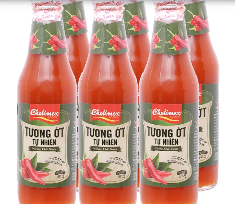 Вьетнамский производитель стеклянные бутылки с натуральным соусом чили 330gr x 24