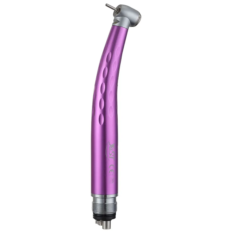 New Pink Dental LED  Self-Power High Speed Handpiece 8 Spray 4 Hole