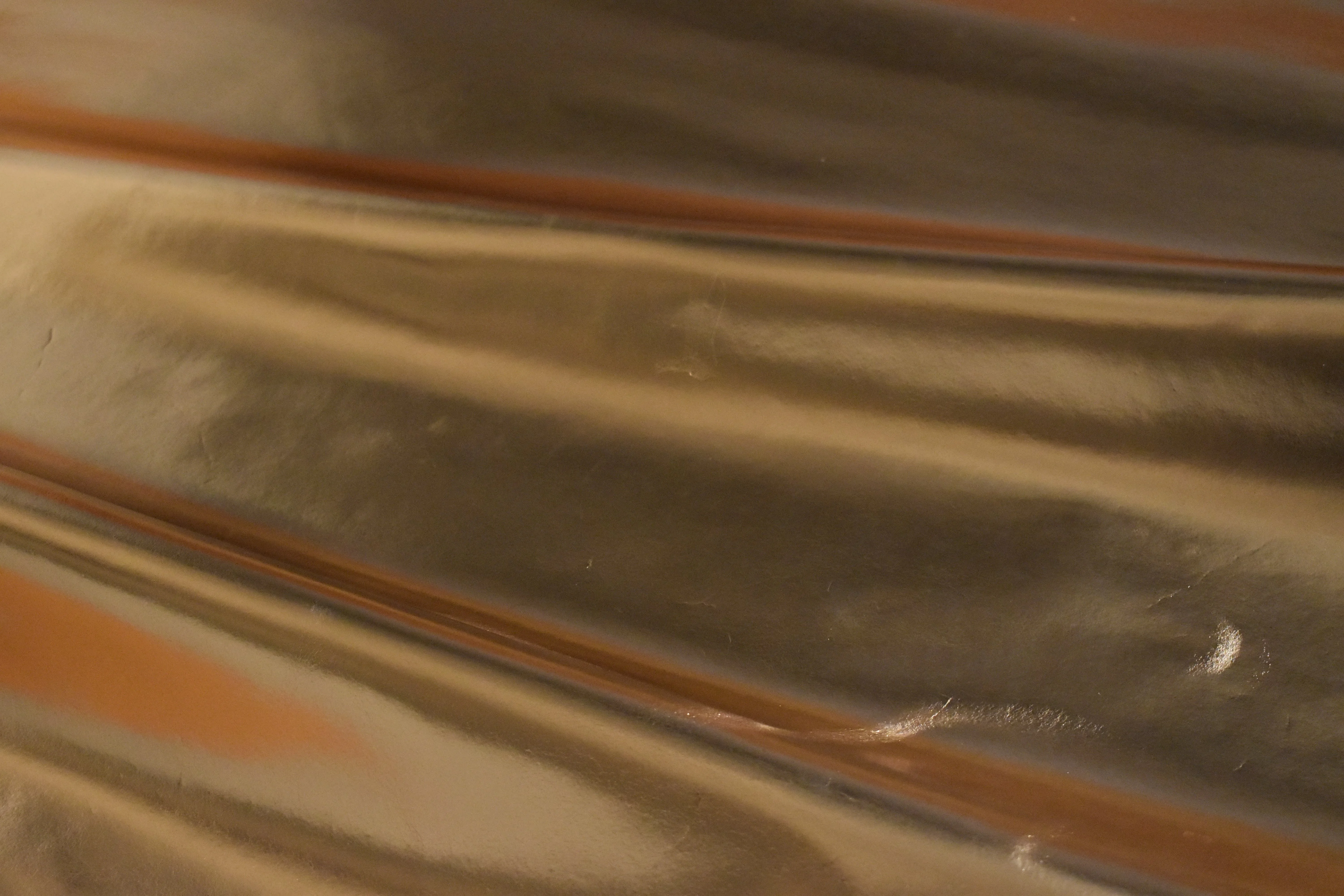 High Quality Cow Split Leather Laminated in Gold, Medium Firm Ideal for High Quality Leather Accessories