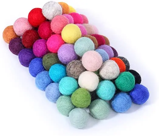 Natural Handmade Felt Wool Ball For Tree Decoration Organic New Zealand Wool Available At Bets Price
