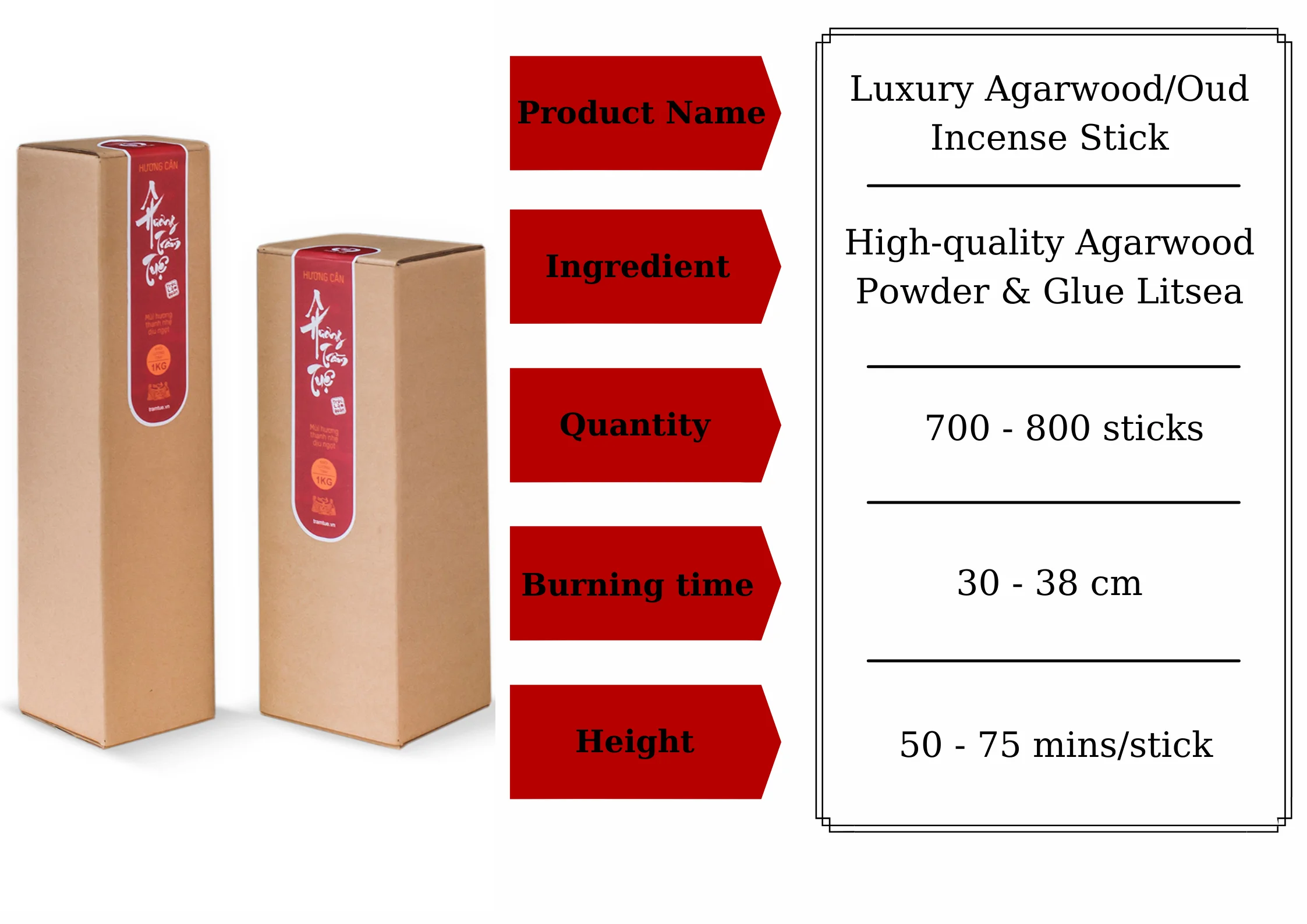 In Kilogram High-quality Agarwood Bakhoor Incense Stick for Asian culture