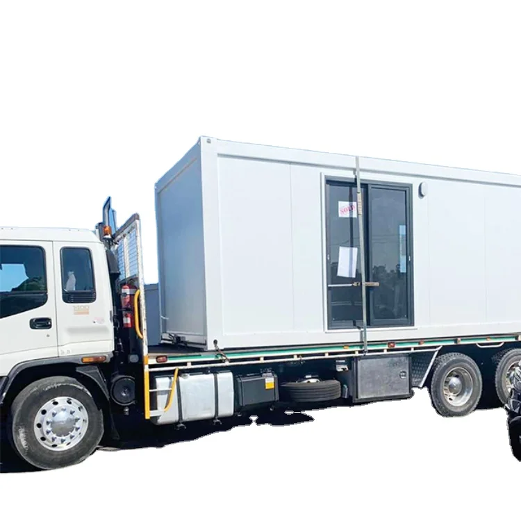 Prefabricated 20ft container modern style one-sided glass sun room container house for office