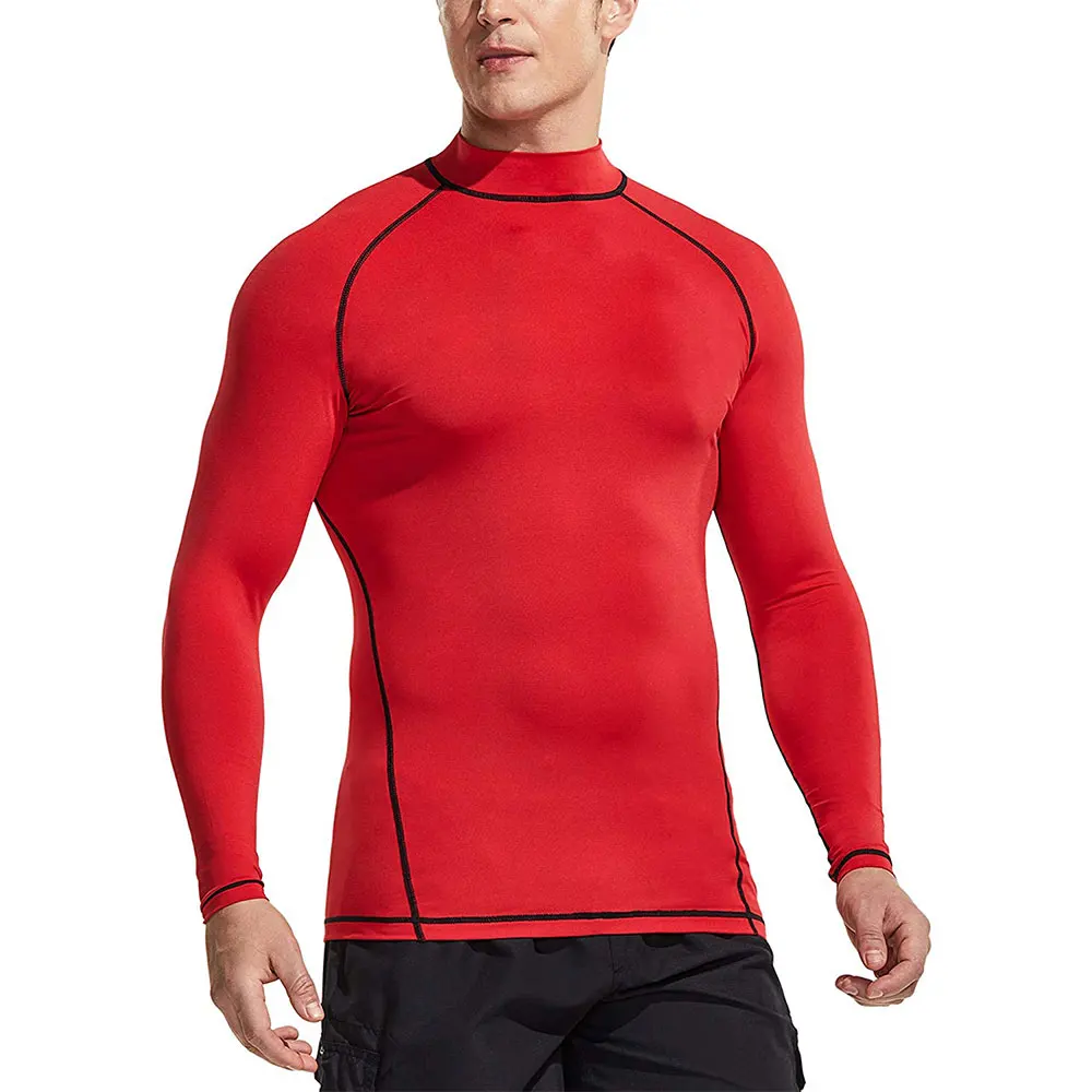 Mens Custom Rash Vest Long Sleeve Lycra Compression Shirt Quick Dry Rashguard Sublimation Rash Guard Men Quantity Top Customize