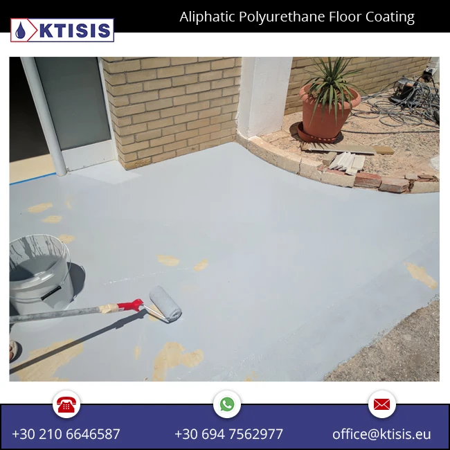 Epoxy Floor Coating for Outside. Polyurethane base for pool decks, and hotel terraces - based on Aliphatic Polyurethane