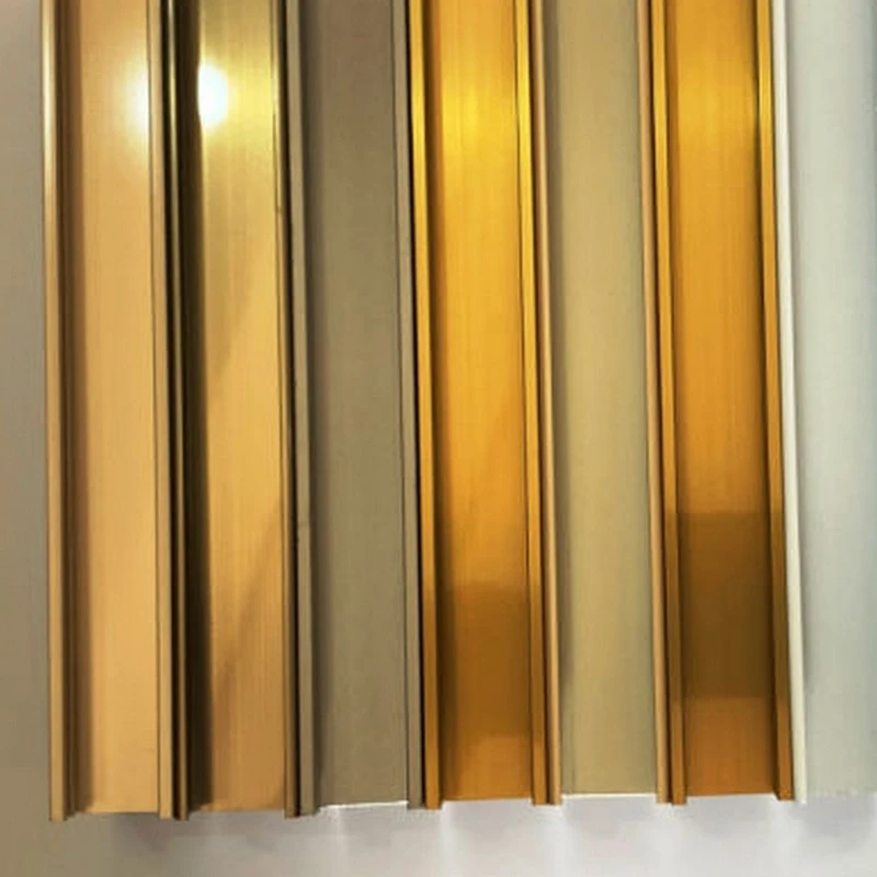 Золотые экструдированные алюминиевые профили для электрофореза скользящих и декоративных предметов алюминий zhonghao