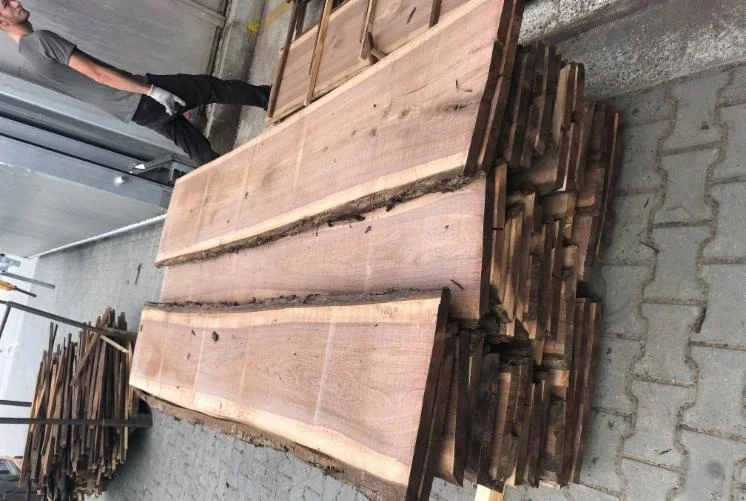 
Black Walnut/ White Oak On Edge Lumber, 10-15 mm For Sale 