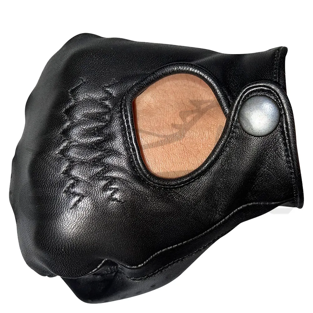 Black Classic Driving Gloves Perfect Fit XL Size Unlined Full Finger Leather Driving Gloves Daily Luxury Style Driving Gloves