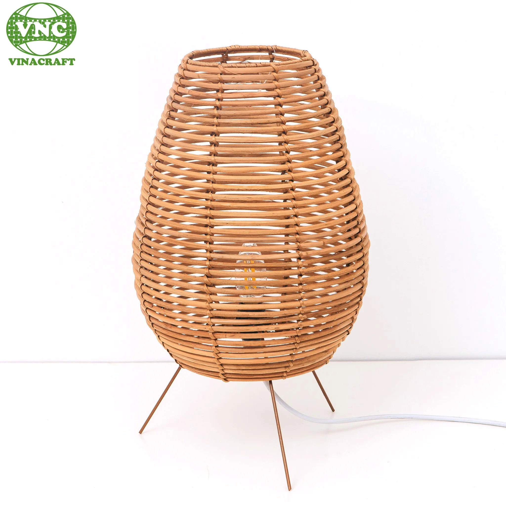 Vietnam Rattan Decorative Table Lamp Floor Modern for Bedroom