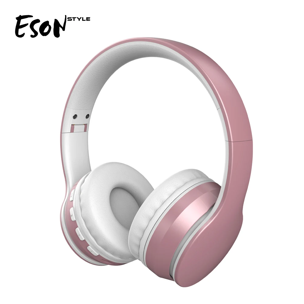 Eson Style Headband V5.0 Wired Fm Radio Wholesale Stereo Hifi Wireless Oem Gift Ce Rohs Bqb Over Ear Bluetooth Headphone