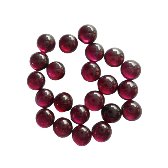  Индийский свободный драгоценный камень оптовая продажа Красный Гранат круглой формы для изготовления ювелирных изделий