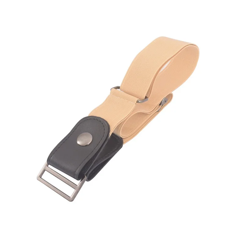Hot selling adjustable stretch belt no show flat buckle comfortable simple belt